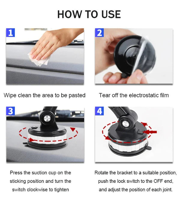 Adjustable Car Suction Cup Mobile Phone Holder