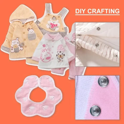 Metal Snap Buttons - With Fastener Pliers Tool Kit