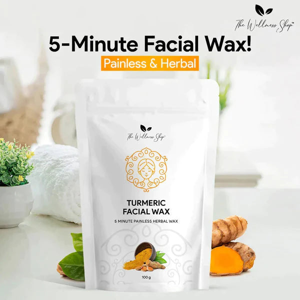 Turmeric Facial Wax (5 Minute Painless Herbal Wax Powder)