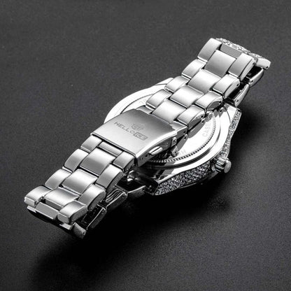 Iced Baguette Cut Roman Numerals Men's Watch