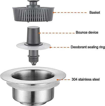 Sink Drain Strainer Stainless Steel