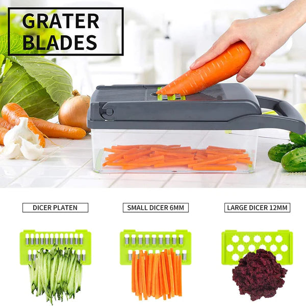 MultiPurpose 12 In 1 - Vegetable And Fruit Chopper/Slicer