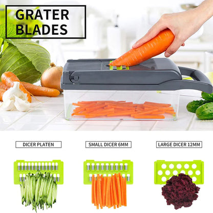 MultiPurpose 12 In 1 - Vegetable And Fruit Chopper/Slicer