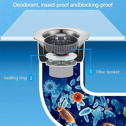 Sink Drain Strainer Stainless Steel
