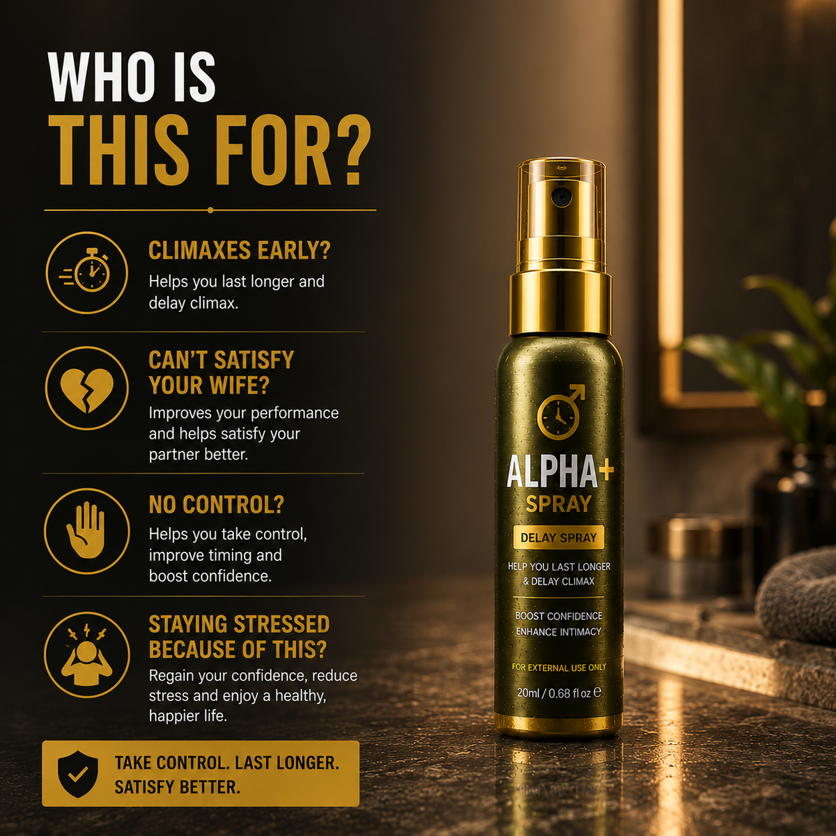 Alpha+ Spray For Men (BUY 1 GET 1 FREE) | 30 DAYS MONEY BACK GURANTEE