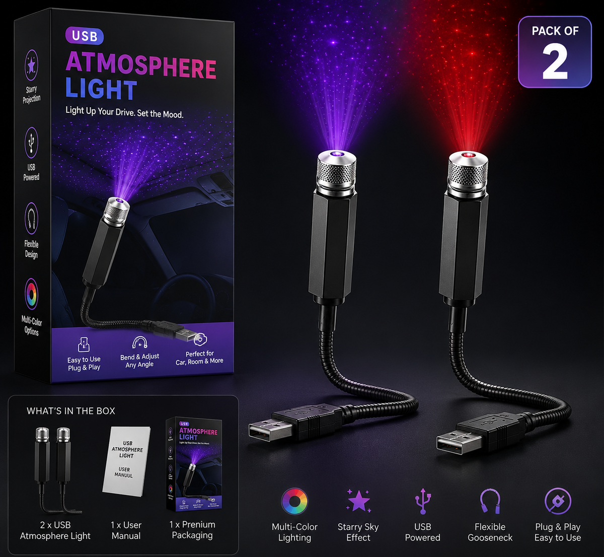 AuraDrive Star Light (BUY 1 GET 1 FREE)