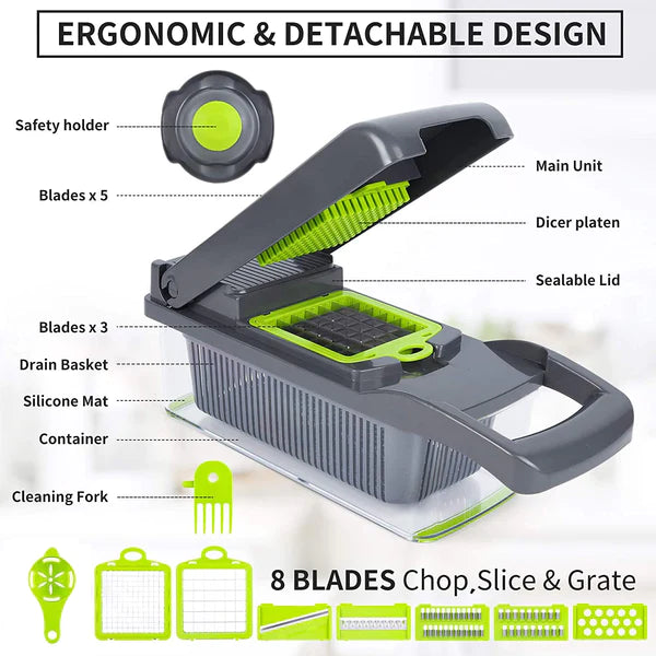 MultiPurpose 12 In 1 - Vegetable And Fruit Chopper/Slicer