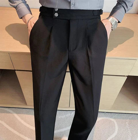 BUTTONED GURKHA PANTS (Pack of 2) (Black & Grey)