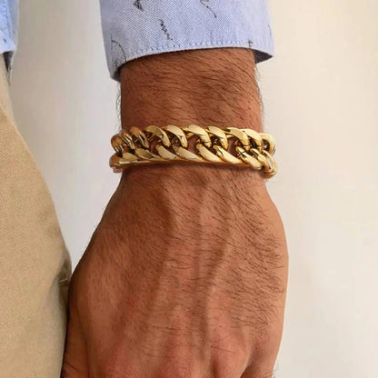 Gold Cuban Bracelet for Men (BUY 1 GET 1 FREE)