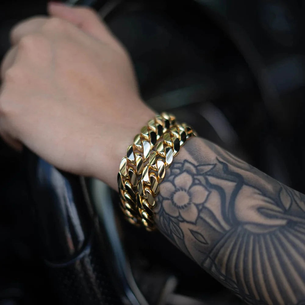 Gold Cuban Bracelet for Men (BUY 1 GET 1 FREE)