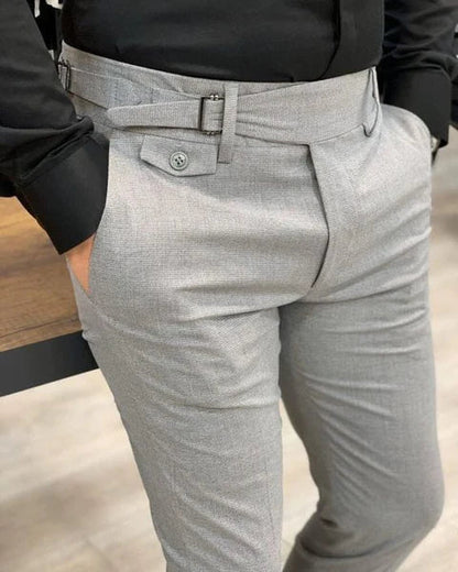 BUTTONED GURKHA PANTS (Pack of 2) (Black & Grey)