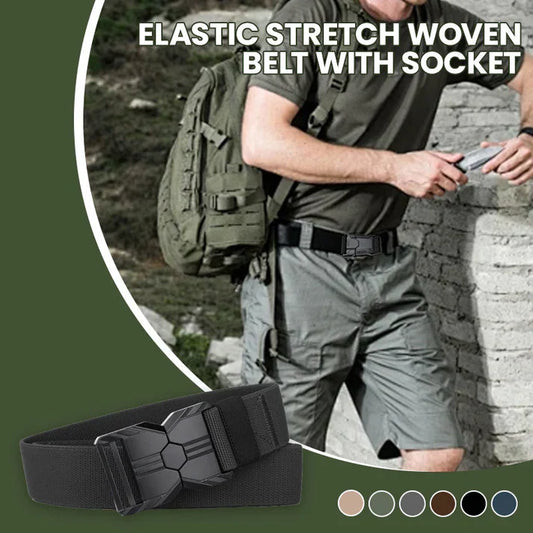 Elastic Stretch Woven Belt with Socket (BUY 1 GET 2 FREE)