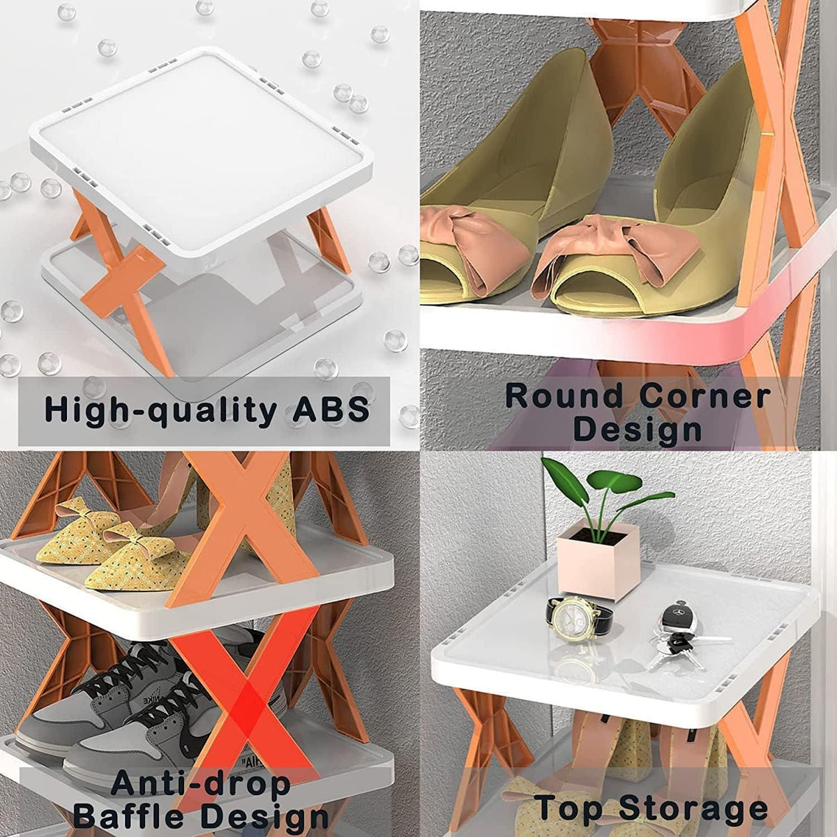 Smart Foldable Shoes Shelf (Pack of 5)