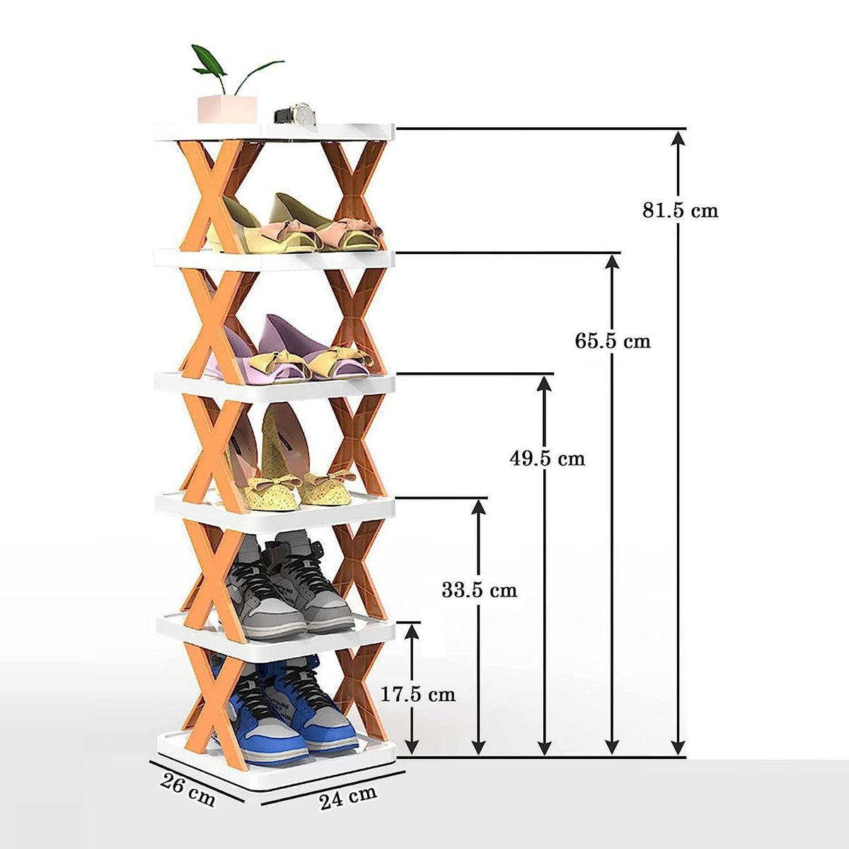 Smart Foldable Shoes Shelf (Pack of 5)