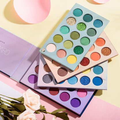 60 in 1 Eye Shadow Palette ( 60 Shades ) + Free 5 Shades of Lipstick
